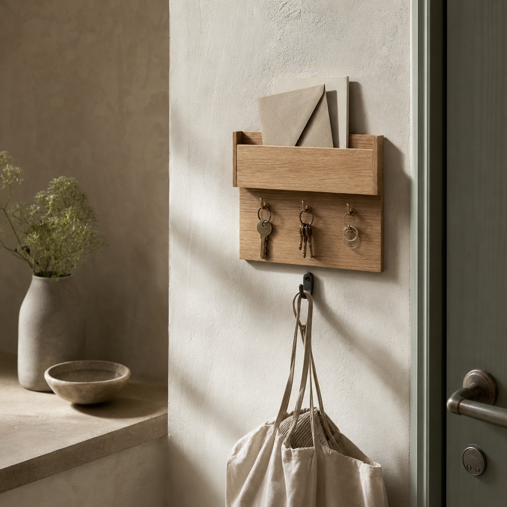 Tarquinii Entry Board, wall storage for 5 kg total; bag hook 2 kg