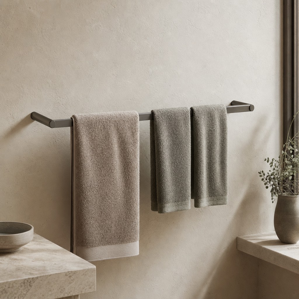 Apuan Towel Rail, wall storage for 5 kg evenly distributed