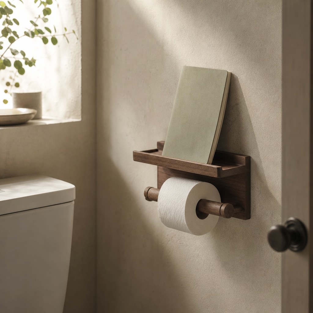 Paphos Roll Reading Shelf, wall storage for 3 kg on shelf; one standard toilet roll
