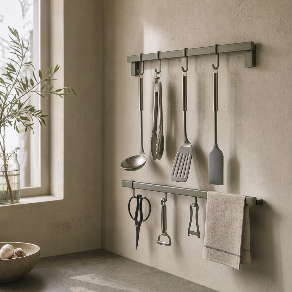 Sora Utensil Rail, wall storage for 8 kg evenly distributed