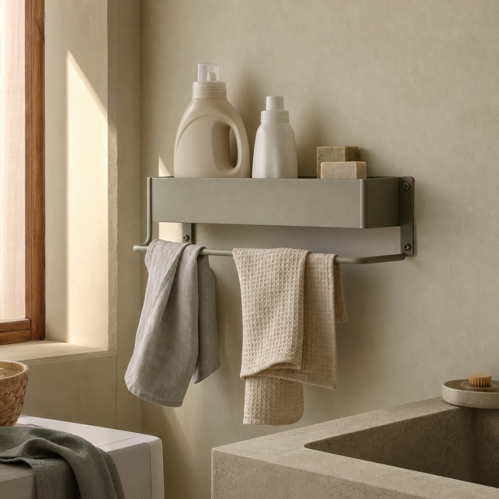 Cora Laundry Shelf, wall storage for 8 kg