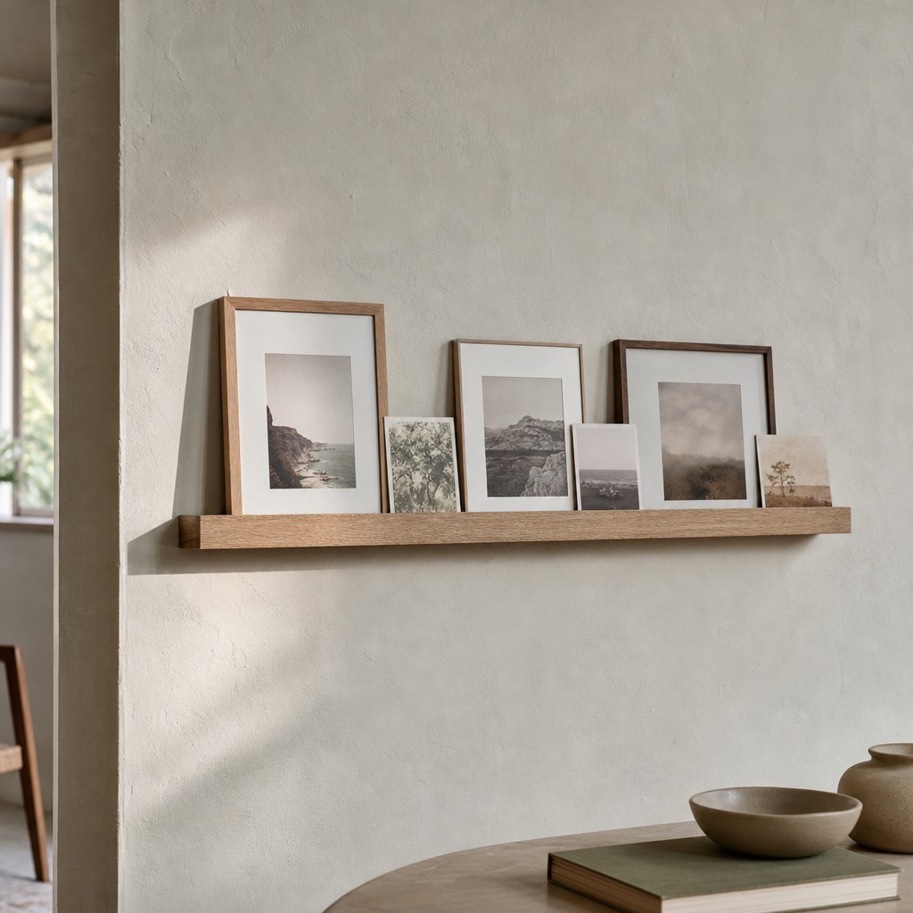 Lydia Photo Ledge, wall storage for 3 kg, evenly distributed