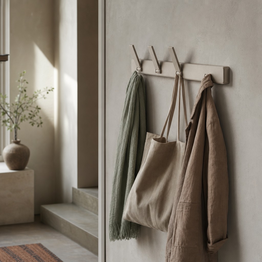 Aurelia Visitor Hook Rail, wall storage for 12 kg total, 3 kg per hook