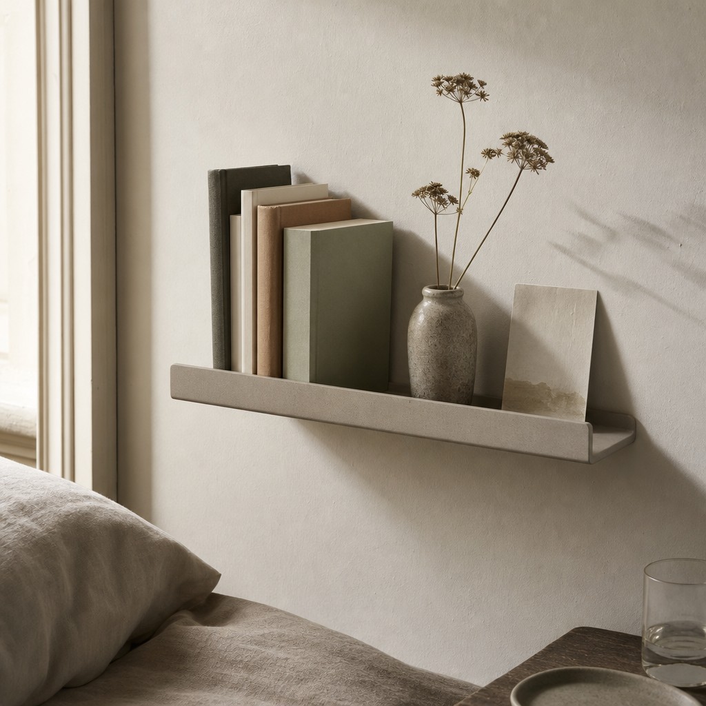 Naxos Reading Ledge, wall storage for 8 kg when mounted to suitable wall structure