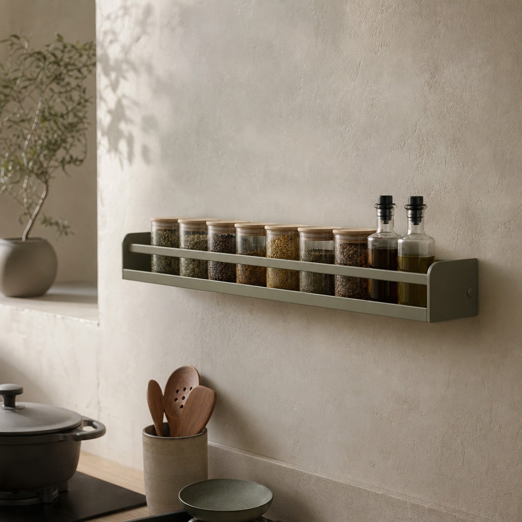 Crotone Spice Shelf, wall storage for 8 kg evenly distributed