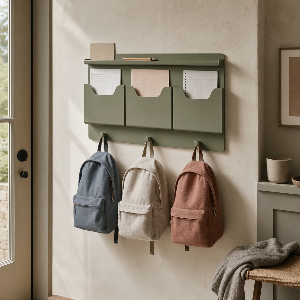 Nomentum Bag Note Rail, wall storage for 12 kg total; 3 kg per hook