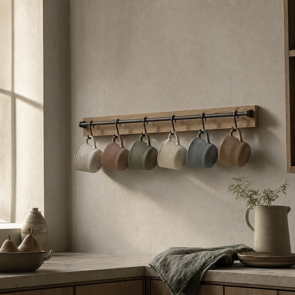 Velia Cup Rail, wall storage for 8 kg evenly distributed