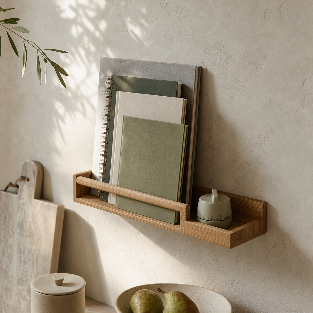 Casilinum Recipe Shelf, wall storage for 8 kg
