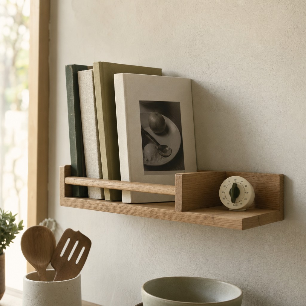 Narni Recipe Shelf, wall storage for up to 8 kg when fixed to a suitable solid wall