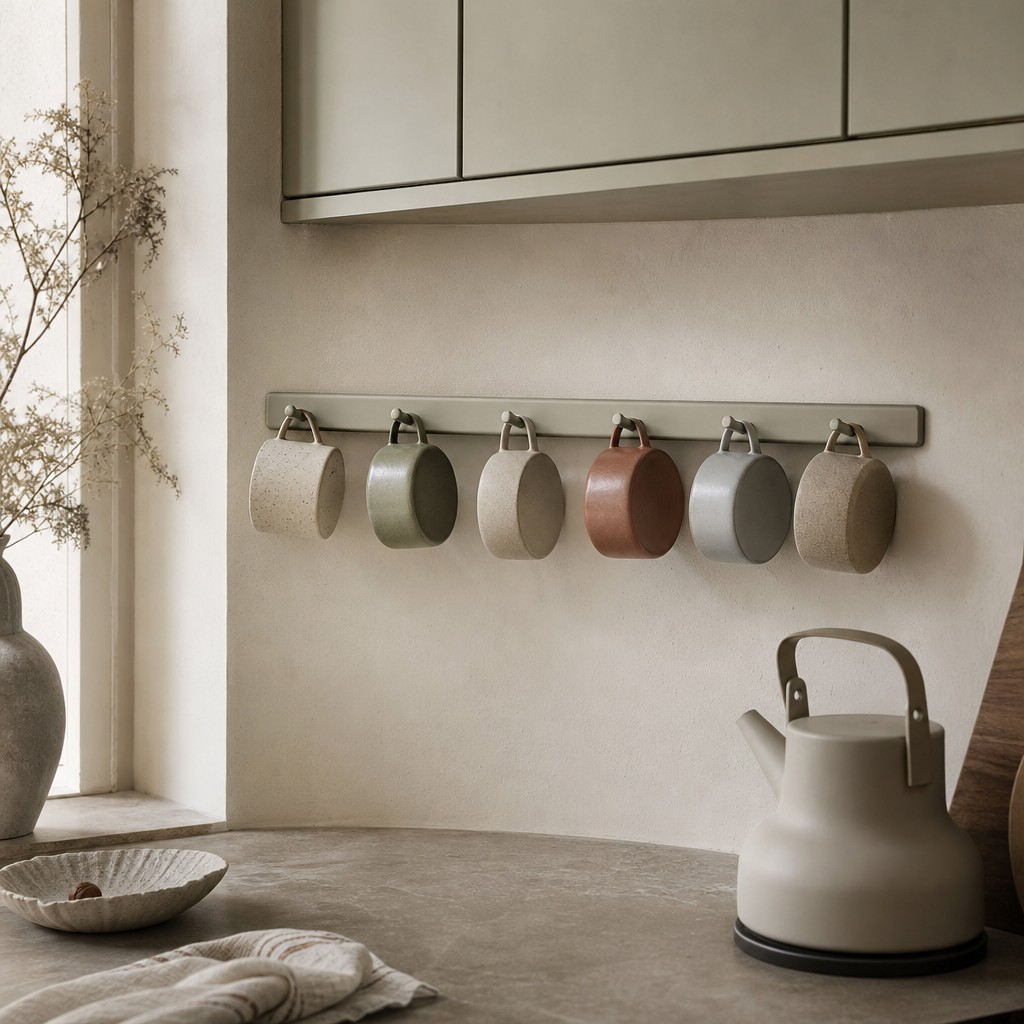 Atria Cup Rail, wall storage for 6 kg evenly distributed