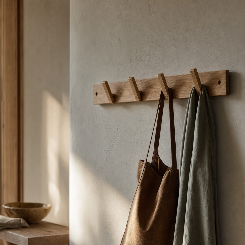 Volsci Folding Hook Rail, wall storage for 12 kg total; 3 kg per hook