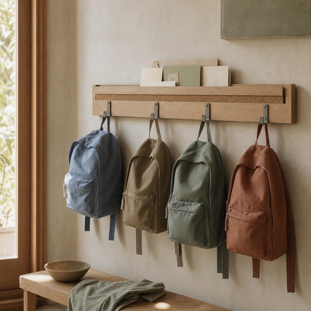 Lucania Family Rail, wall storage for 24 kg total; 6 kg per hook