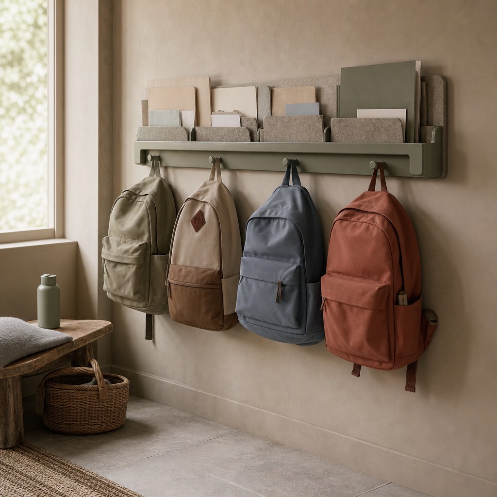 Livia Bag Station, wall storage for 20 kg total; 5 kg per hook