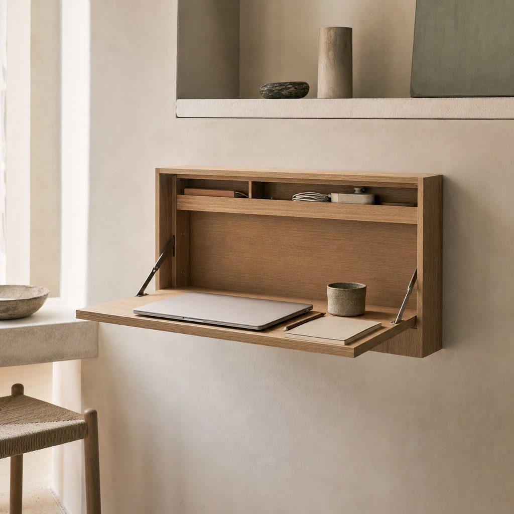Hadrian Fold Desk, wall storage for 15 kg evenly distributed