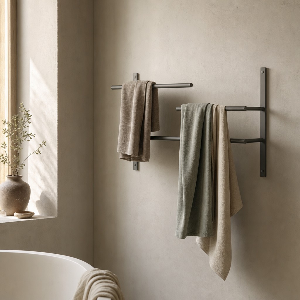 Tiber Linen Rail, wall storage for 8 kg evenly distributed
