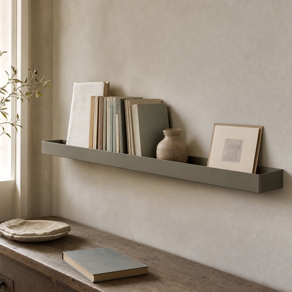 Syrtis Book Shelf, wall storage for 12 kg when fixed to a suitable solid wall