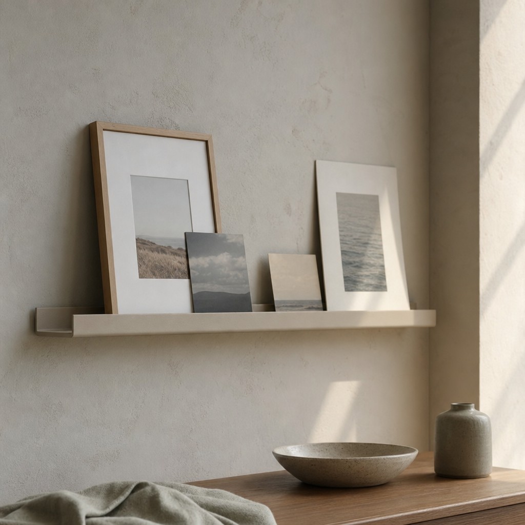 Cremona Picture Ledge, wall storage for 8 kg evenly distributed