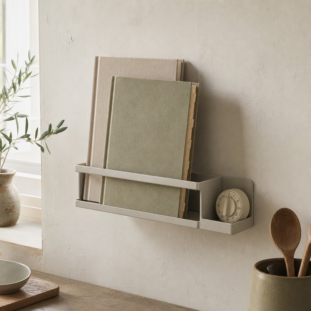 Etruria Recipe Shelf, wall storage for 3 kg evenly distributed